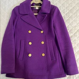 J.Crew Stadium Cloth Nello Gori Purple Size 4